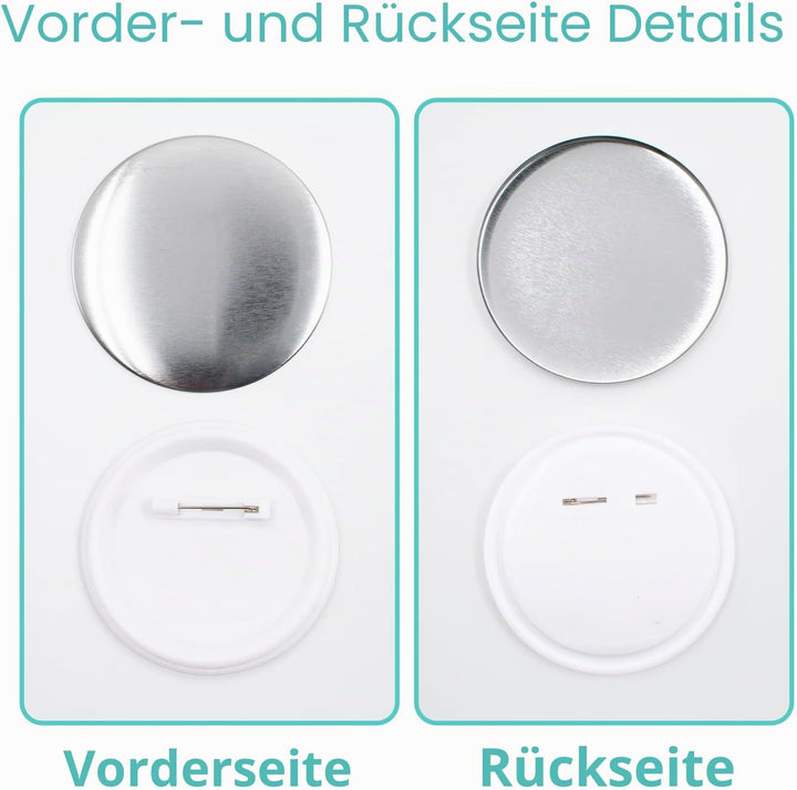 100 Stück 75mm Leere Schaltfläche Abzeichen Button Abzeichen Teile Set Runde Knopfteile Supplies But