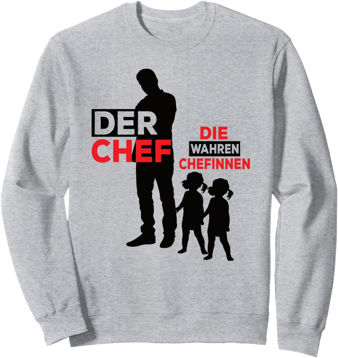 Zwillingspapa Der Chef Zwillinge Mädchen Zwillingspapa Sweatshirt