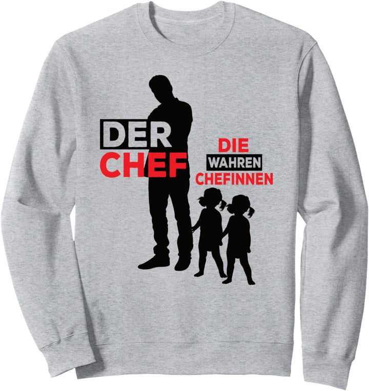 Zwillingspapa Der Chef Zwillinge Mädchen Zwillingspapa Sweatshirt
