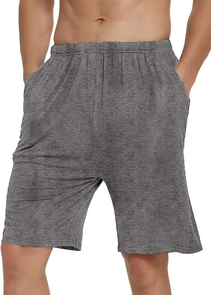 MoFiz Pyjamahose Herren Schlafanzughose Kurz Modal Schlafshorts Weit Loungewear XXL 3 Pack-02, XXL 3