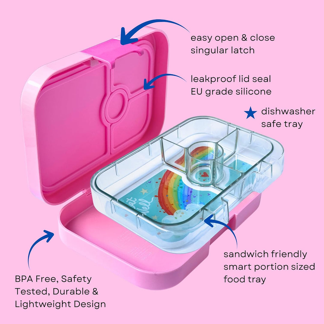 yumbox Panino M Lunchbox - mittelgrosse Brotdose mit 4 Fächern | Kinder Bento Box für Kindergarten,