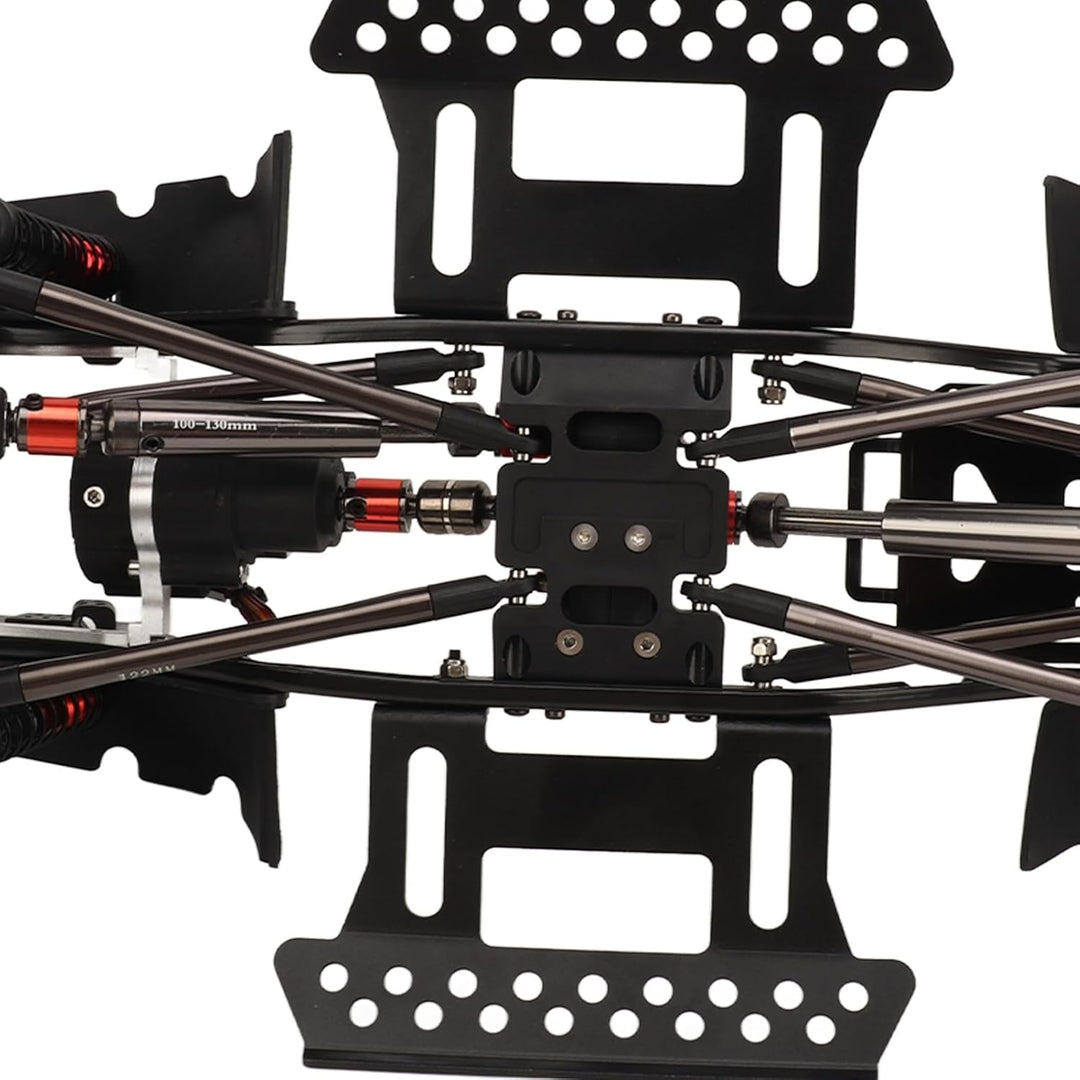 Dilwe RC Auto SCX10 Chassis Rahmenkit, 313mm Radstand, Kohlefaser + Alu, für SCX10 1/10 RC Crawler O