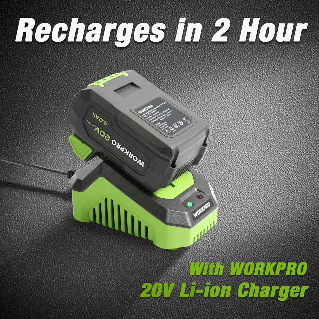 WORKPRO Lithium-Ionen-Akku 20 V 4,0 Ah für kabellose Werkzeuge, 4,0 Ah