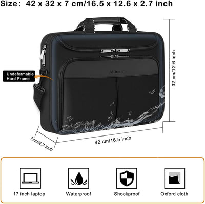 Alfheim Laptop Tasche, 15,6-16 Zoll/17 Zoll Wasserdichte Schützende Messenger Aktentasche Tasche mit