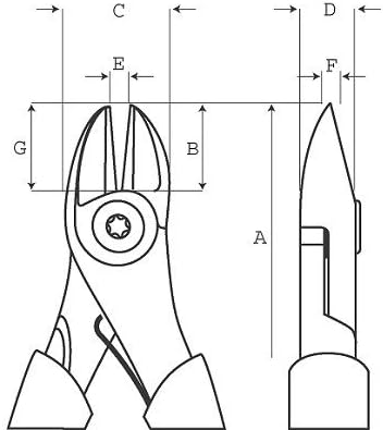 Bahco IR2101GC-180IPS Seitenschneidzange, 180IP 180 mm, 180 mm