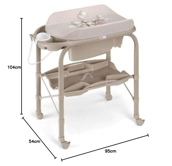 C209-261 Cam - Wickeltisch - Beige - weiche Wickelunterlage - ab 0-6 Monate alt Baby, mit Aufbewahru