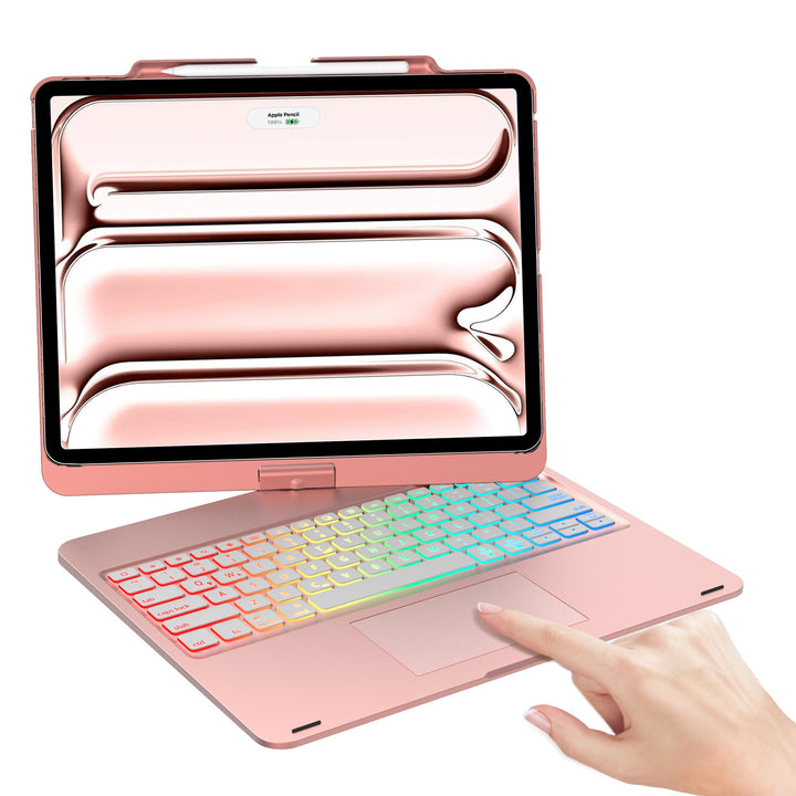 Touchpad-Tastaturhülle für iPad Pro 12.9 2021/2020/2018 [5.,4.,3. Generation], iPad Pro 12.9 Hülle m