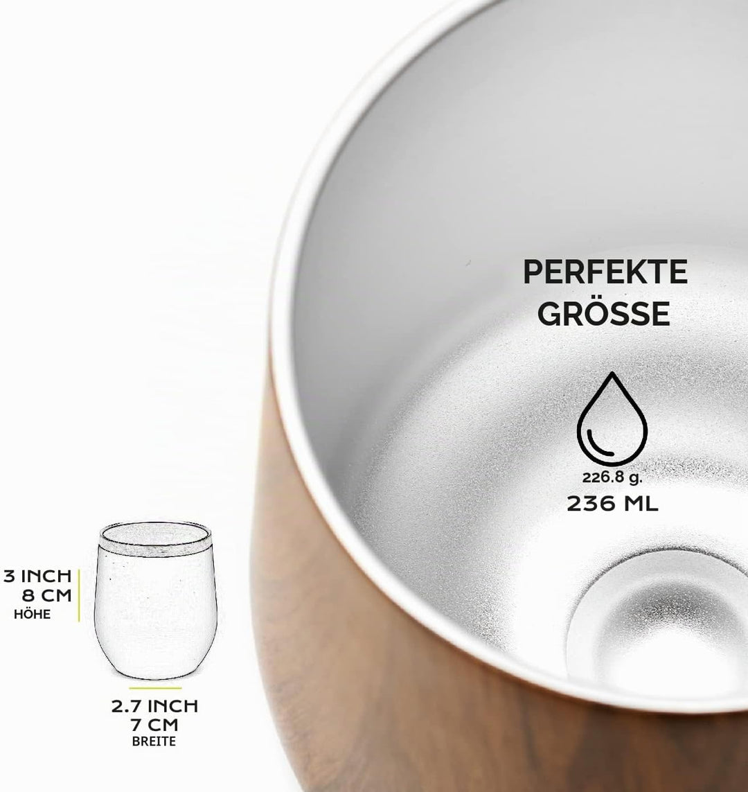 balibetov - Neu - Modernes Yerba Mate Gourd Set (Mate Tasse) - Doppelwandiger 18/8 Edelstahl Enthält