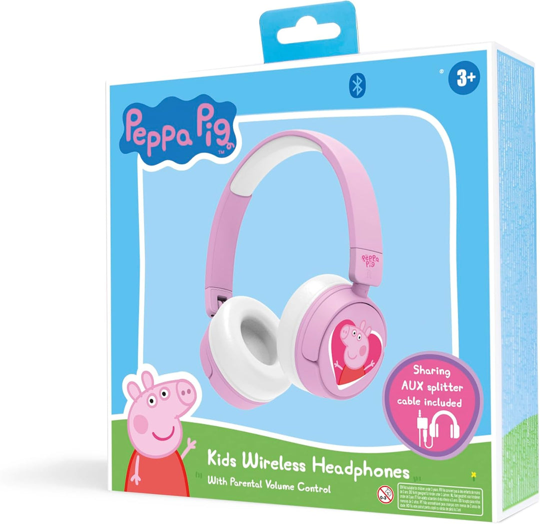 OTL Technologies Peppa Pig Kinder-Kopfhörer mit Lautstärkeregler und Audio-Sharing-Kabel