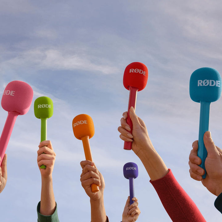 Rode Interview GO Handadapter Pink für Wireless Mikrofon-Funksystem Sendemodule + keepdrum Fell-Wind