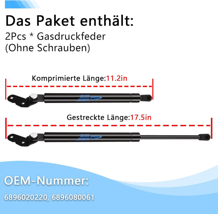 2Pcs Gasfeder Heckklappendämpfer für Toyota Celica ZZT23 1999-2005 Gasdruckfeder Dämpfer Kofferraum