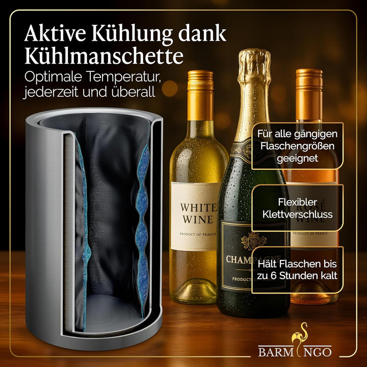 SPAR-SET: Eiswürfelbehälter & Weinkühler Set | 2l Eisbehälter Set mit Sieb, Eiswürfelform, Zange | S