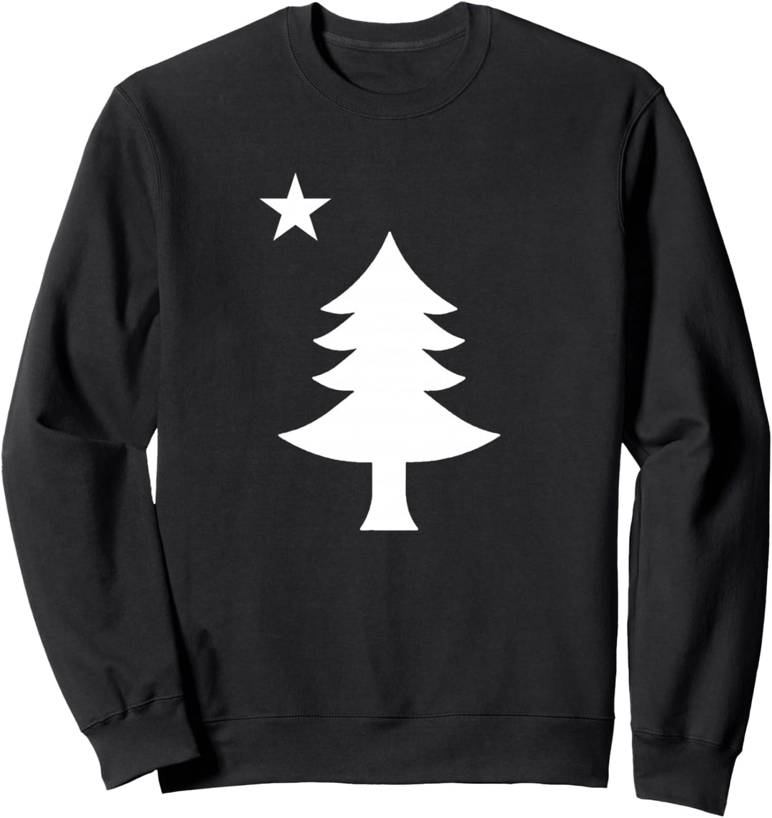 Maine Pine Tree State Flagge Vintage USA Amerika Souvenir Sweatshirt