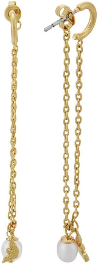 Emporio Armani Damen Ohrringe mit Messingverschluss Gold-Ton, Gold-Ton