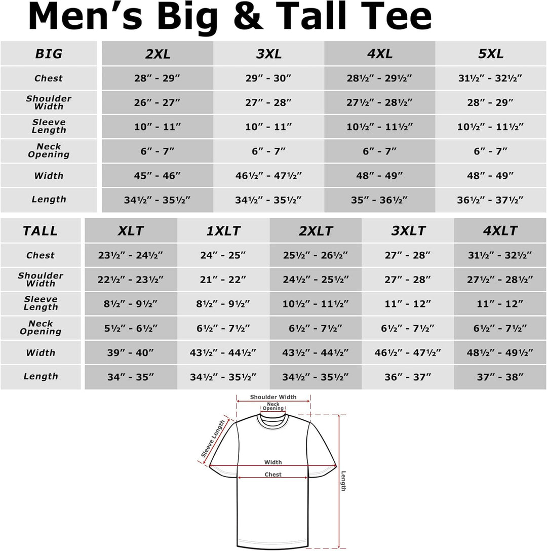 Disney Herren Neon Heads T-Shirt, schwarz, 3XL, 3XL Gro&#xDF;e Gr&#xF6;&#xDF;en Tall Schwarz