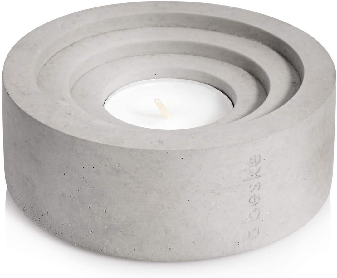 SET - 2 x Teelichthalter 'Circum' der Beske-Manufaktur (Ø10cm, h4cm), hochwertigste Verarbeitung, 10