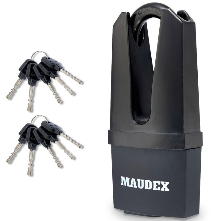 Maudex® MDE60 Heavy Duty Vorhängeschloss mit 10 Schlüsseln - [Anti-Bohr-, Anti-Pick-Zylinder] - [Ges