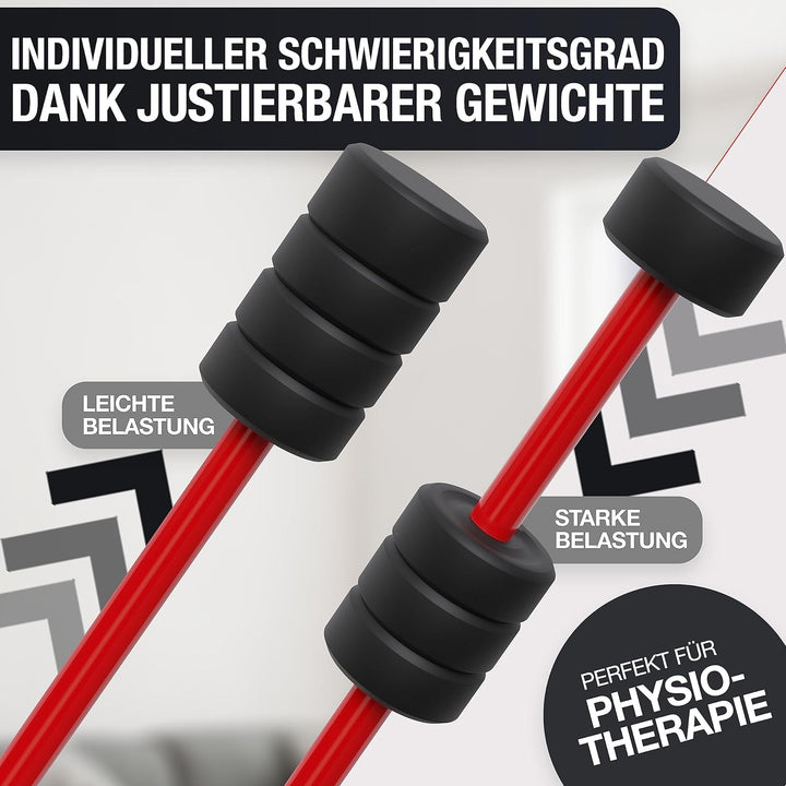Sports Schwingstab – Swingstick inkl. E-Book (PDF Datei) & Tasche – Wackelstab mit verstellbaren Gew