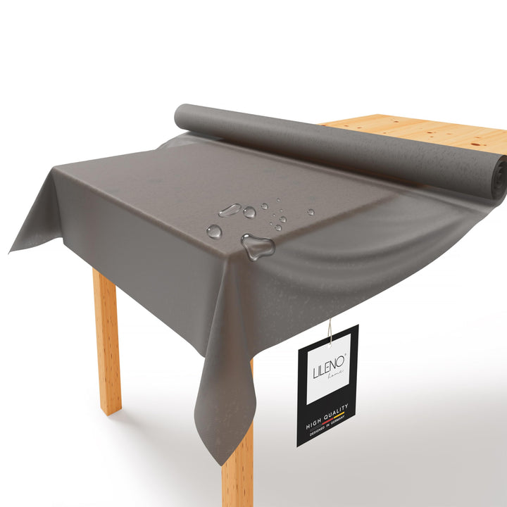 LILENO HOME Tischdeckenrolle 1,10 x 25 m - Tischdecke Taupe aus Vlies - Stoffähnlich, abwaschbare Ti