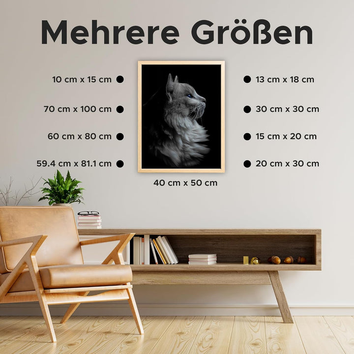 Estancia Eiche Holz Bilderrahmen 40x60 cm mit Bruchsicherem Acrylglas | Rahmen 40x60 cm | Bilderahme