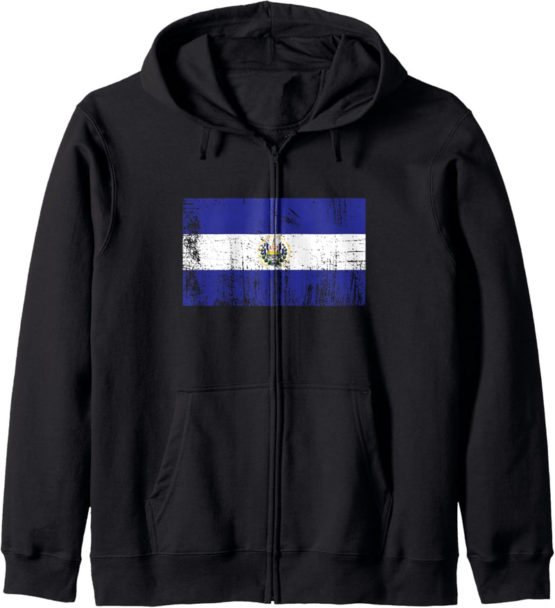 El Salvador Flagge-Fahne Geschenk Fussball-Fan Sport Kapuzenjacke