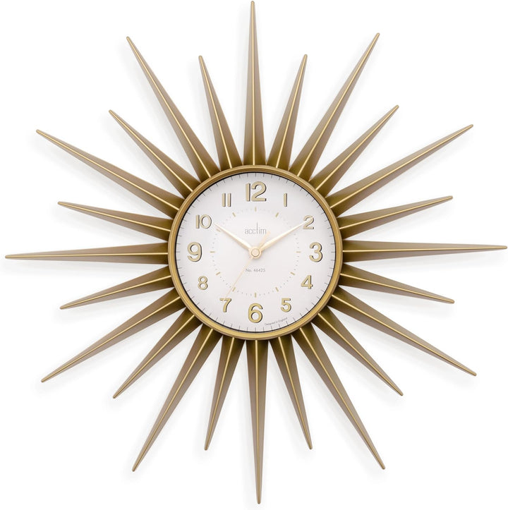 Acctim 21760 Stella 43 cm Strahlenkranz-Wanduhr, Gold