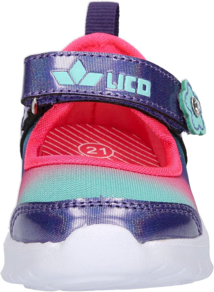 Lico Mädchen Curly V Lauflernschuhe 28 EU Rosa Lila Türkis, 28 EU Rosa Lila Türkis
