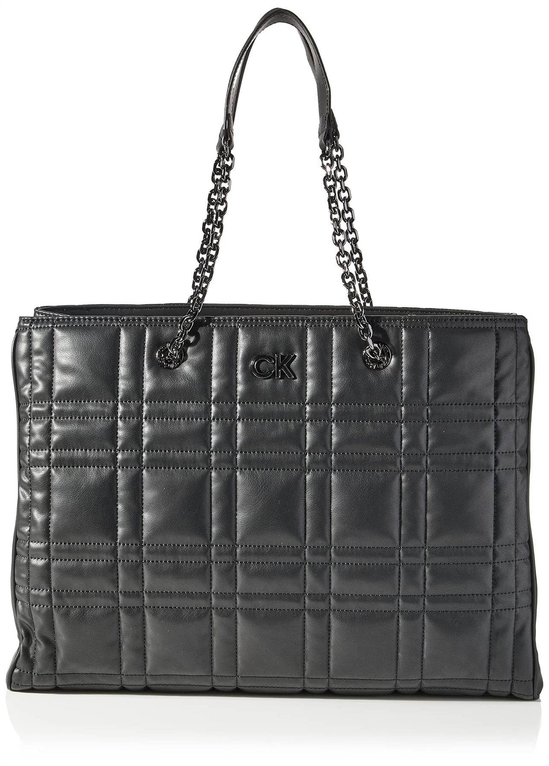 Calvin Klein Re-Lock Quilt-Tragetasche mit Lpt Cmpt, Schwarz, Einheitsgrösse, Ck Schwarz, Einheitsgr
