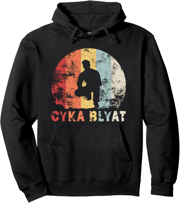 Cyka Blyat Russland Gopnik Retro Gamer Meme Russen Russia Pullover Hoodie
