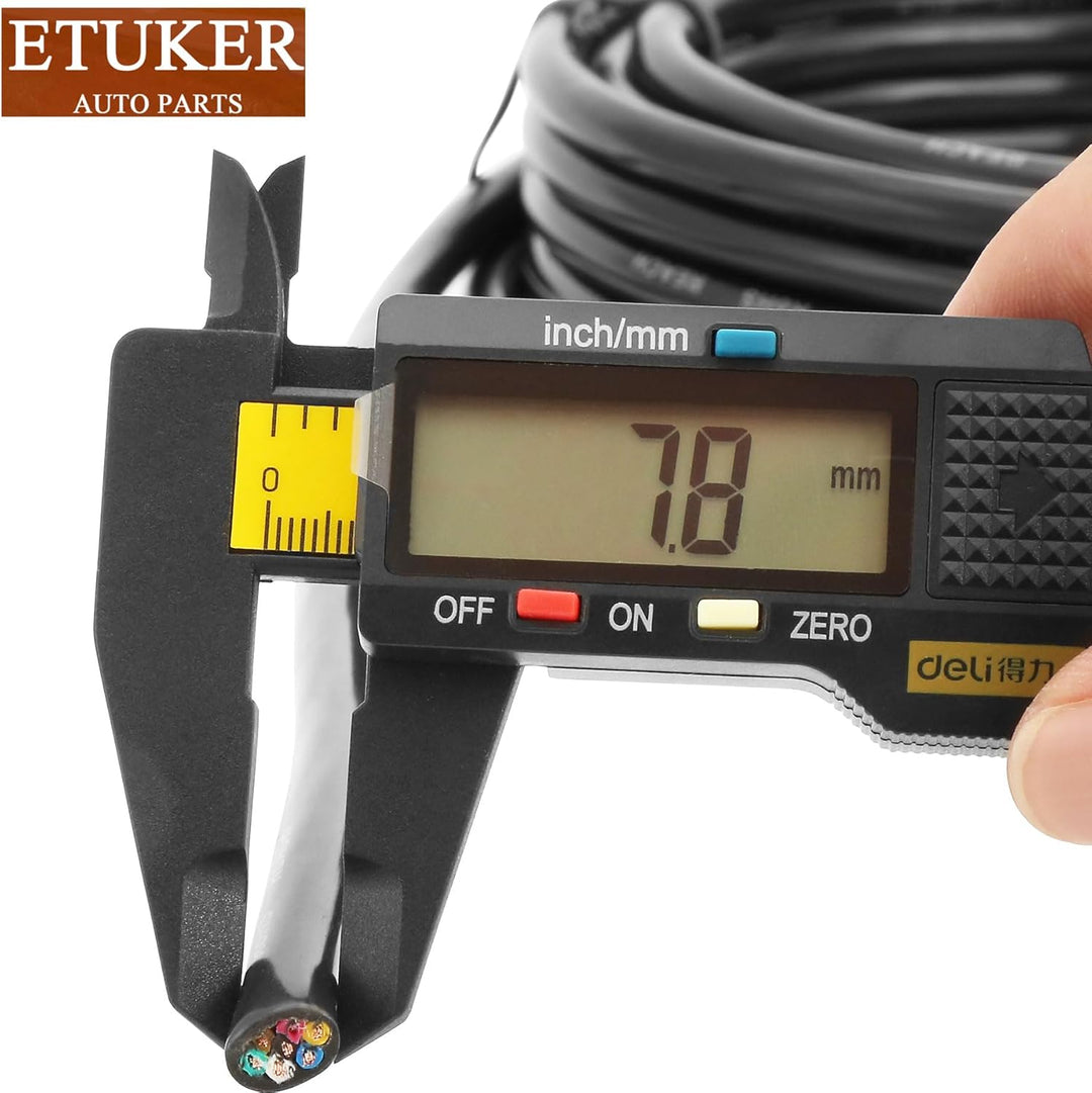 ETUKER Fahrzeugkabel 7 adrig 10M Kabel Anhänger 7 polig Camping Fahrzeugleitung Kabelquerschnitt 7X