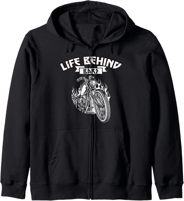 Motorcycle Life Biker Behind Bars Kapuzenjacke