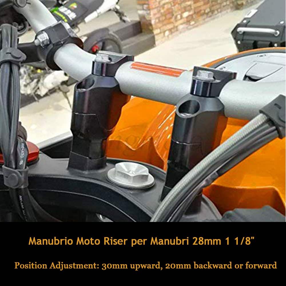 2pcs Riser für Lenkergriffe 28 mm 1 1/8" CNC HandleBar Fat Bar Riser Mount für 1290 Super Adventure/