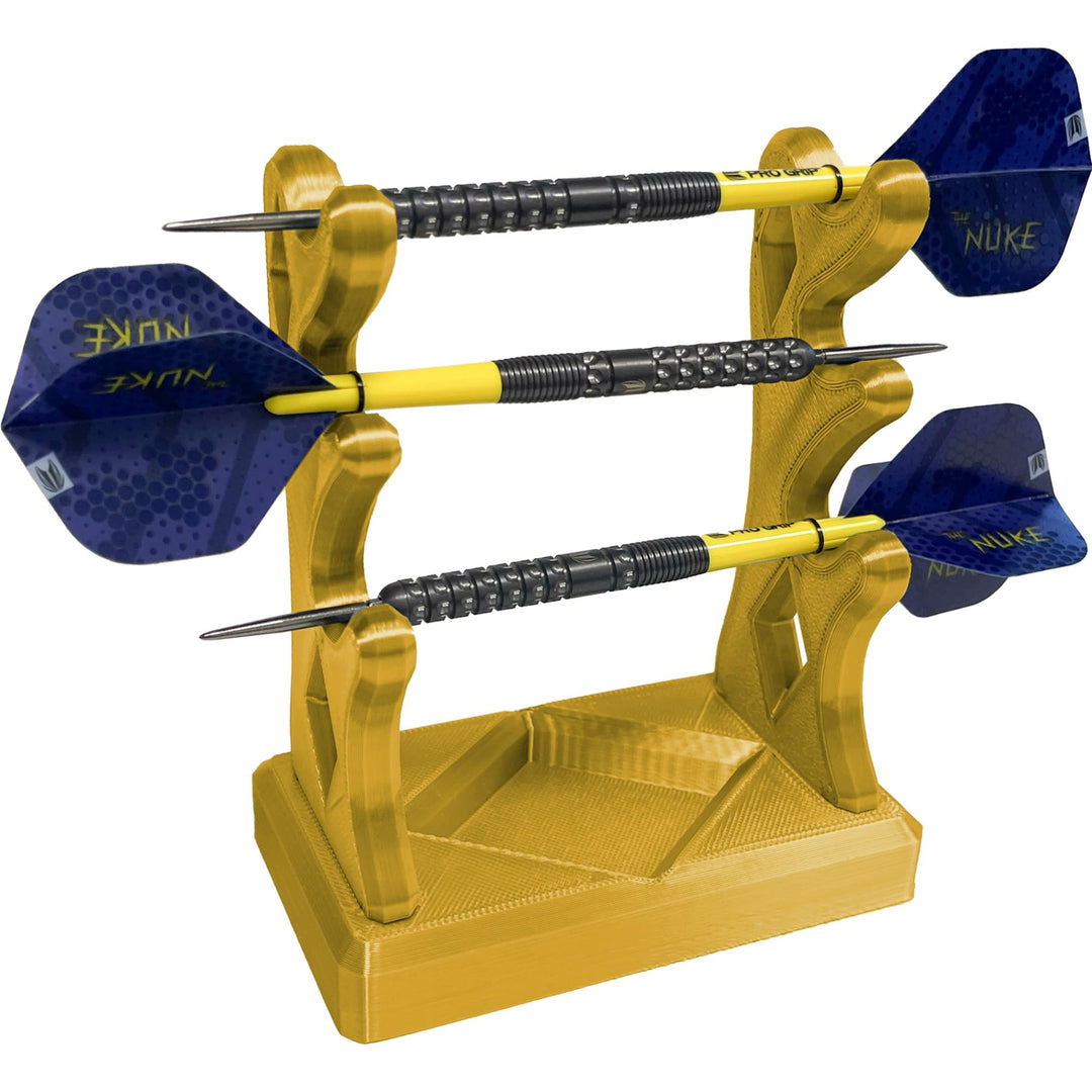 3D Samurai Dartständer - 3-Fach Gold, Gold