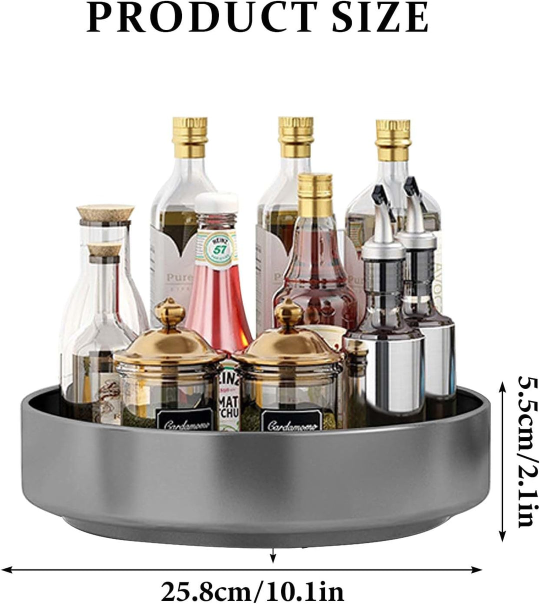 Küche Organizer Drehteller aus Kohlenstoffstahl, 26cm Küchenschrank Drehteller Organizer, Grosse Kap