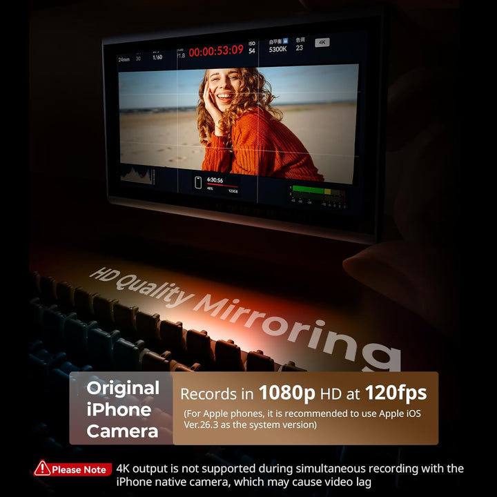 SMALLRIG Wireless Monitor,Magnetischer Selfie Monitor mit drahtloser Steuerung, Telefonmonitorbildsc