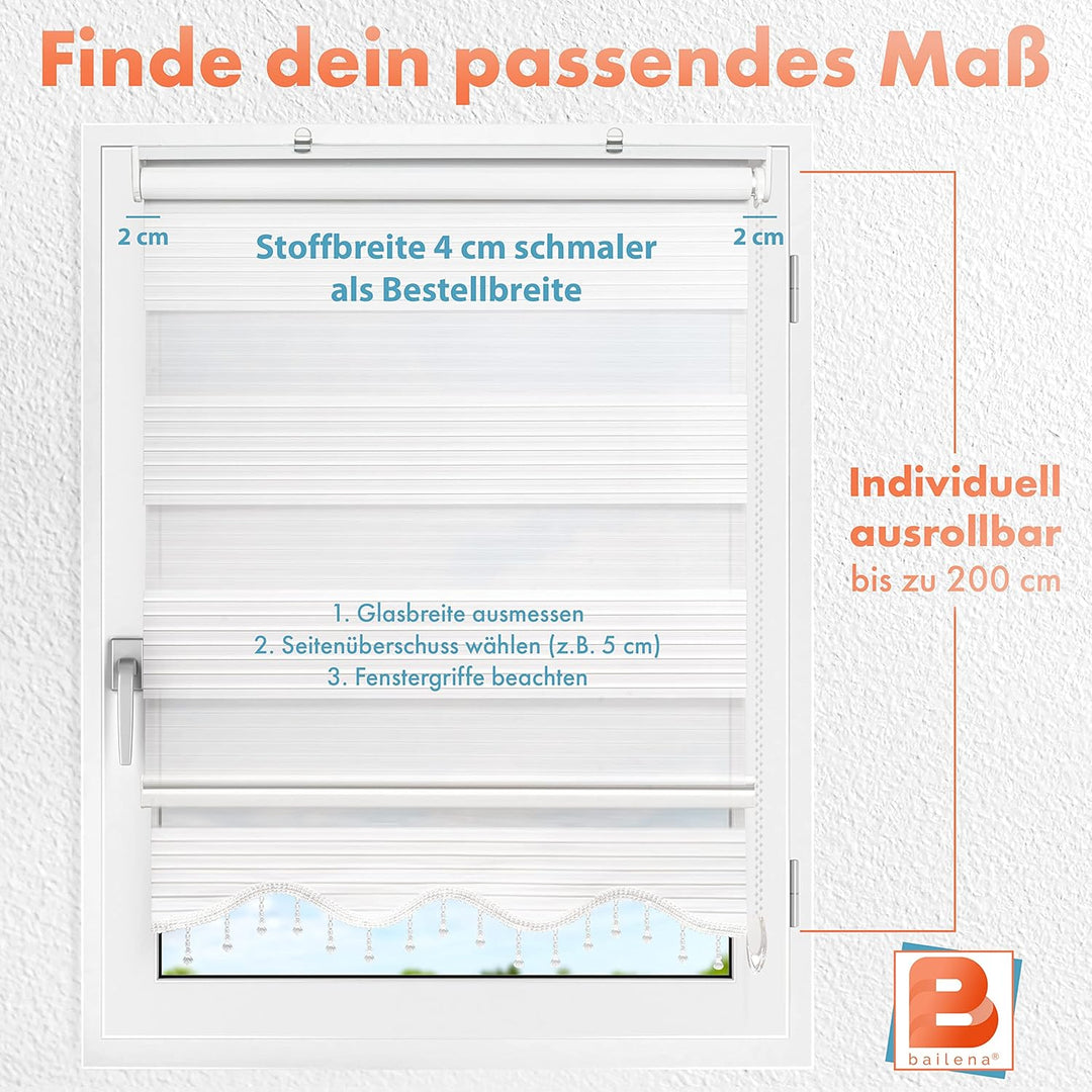Doppelrollo mit Muster Mäander Deko Griechischer Schlüssel Ornament Motiv Klemm Duo Rollos für Fenst