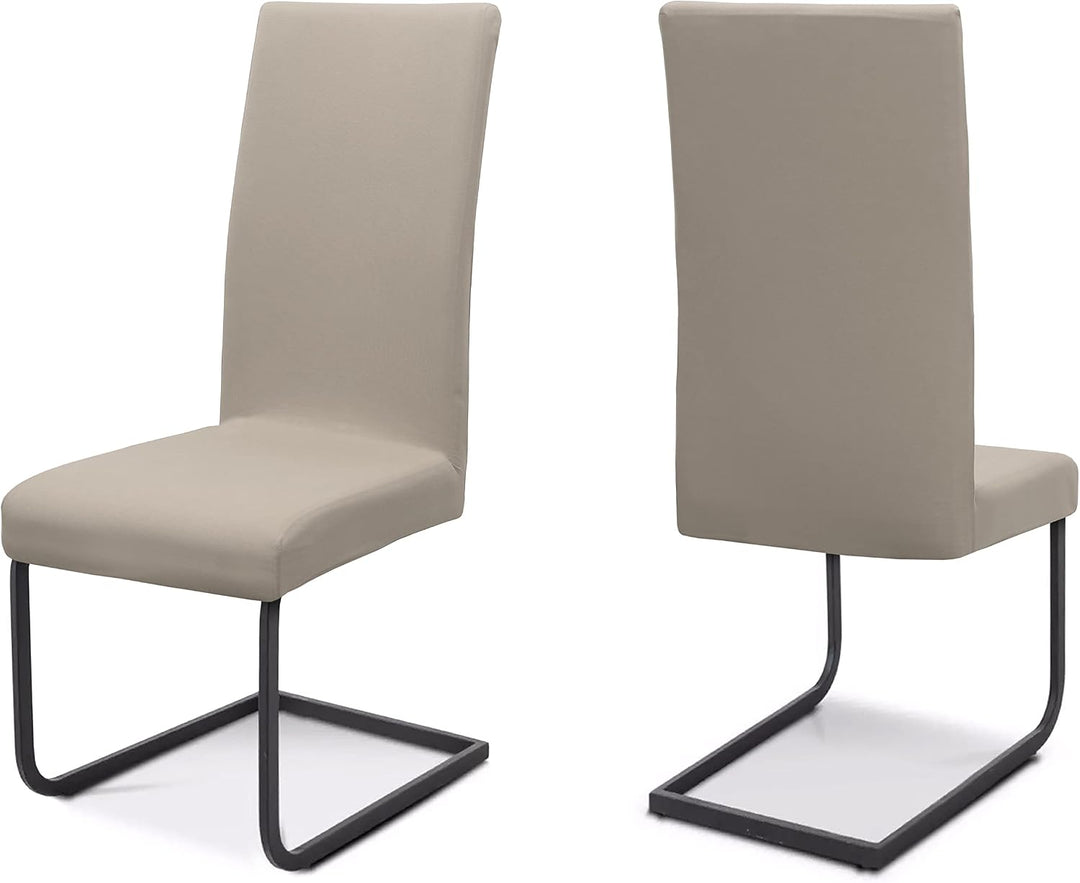 BEAUTEX Stuhlhussen Sets, elastische Stretch Husse Jersey Baumwolle Sitzbezug für Stuhl - 2er Set, F