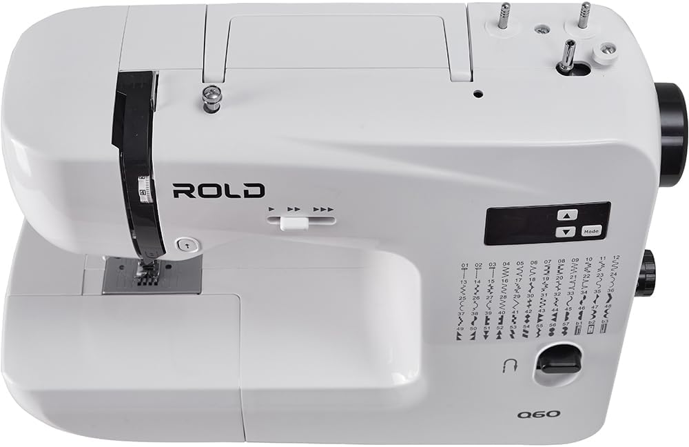 Rold Q60 Computernähmaschine | 60 Stichprogramme | Nadeleinfädler | Metallrahmen | LED-Beleuchtung |