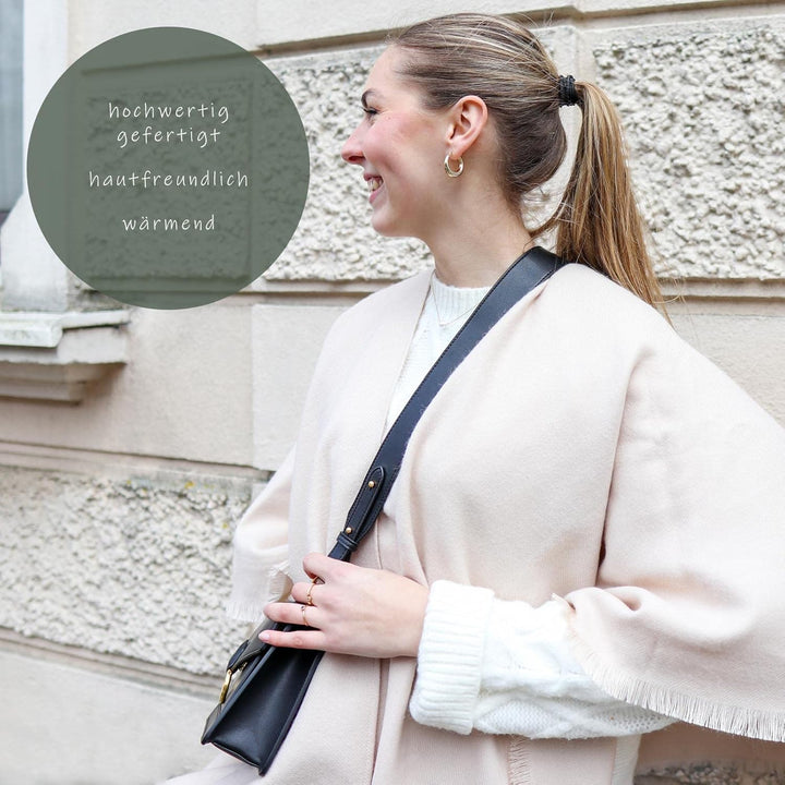 Giorgio Rimaldi® Poncho Damen - Hochwertiges Cape Aus Reinem Polyacryl - Wärmend & Hautfreundlich -