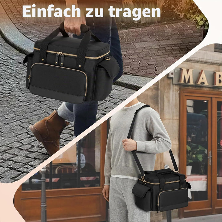 Damero 7-Zoll-Tasche für Schallplatten, Schallplatten Aufbewahrung Koffer für über 80 LP-Schallplatt