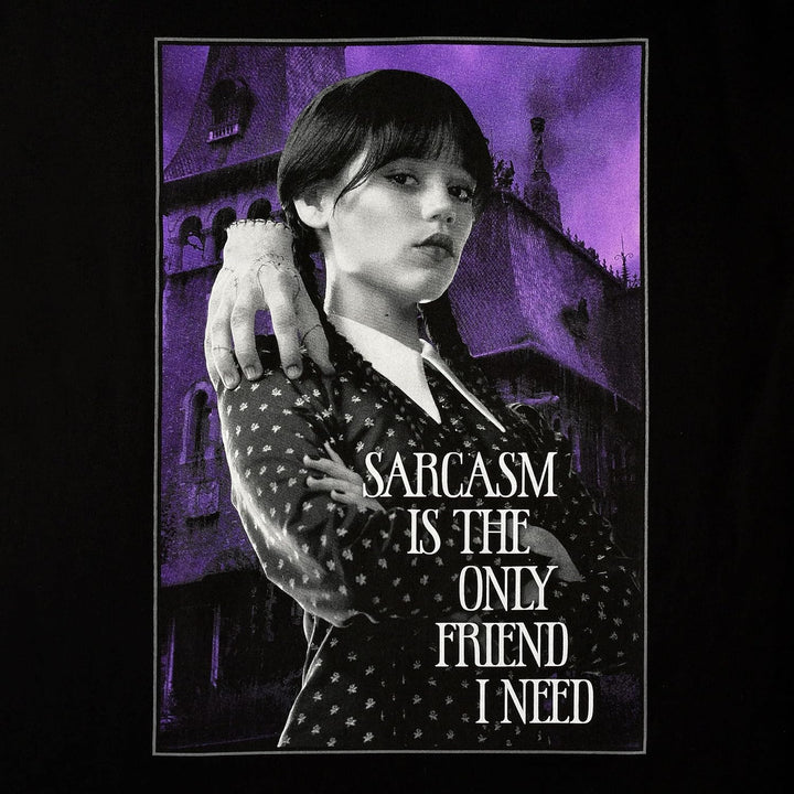Elbenwald Wednesday T-Shirt mit verschiedenen Motiven für Herren Damen Unisex Baumwolle schwarz S Sa
