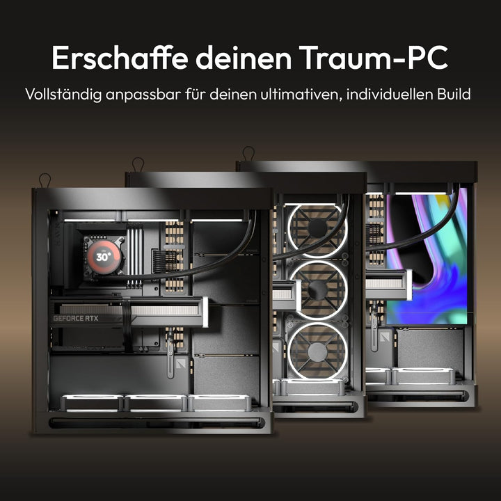 HAVN HS 420 Dual-Chamber ATX Mid Tower PC Gehäuse Schwarz | Hybrid-Design, 11x 140mm Lüfter & 3X 420