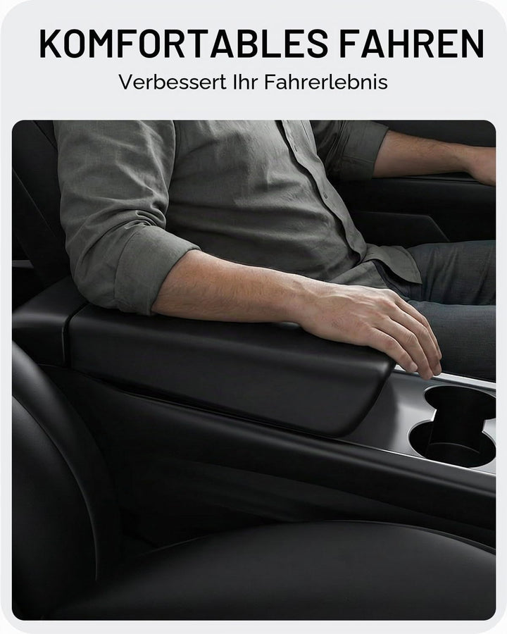BASENOR Tesla Model 3 Model Y Mittelkonsole Abdeckung TPE Armlehnenabdeckung rutschfeste Schutzabdec