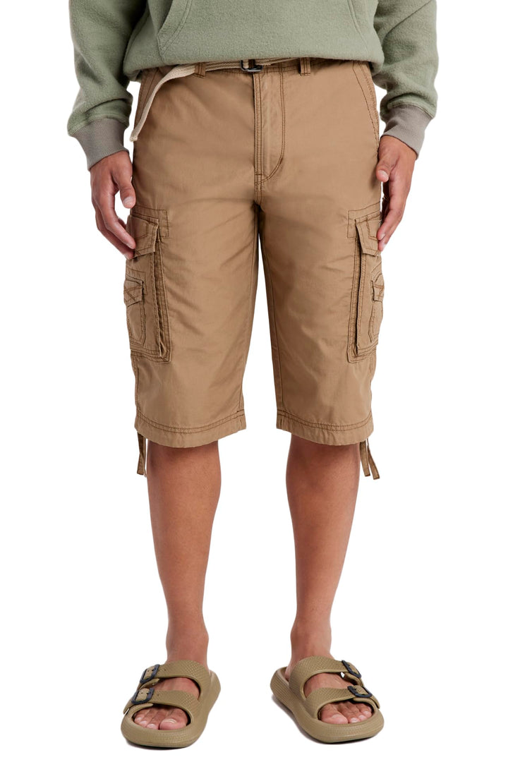 UNIONBAY Herren Cordova Cargo-Shorts mit Gürtel, Reg Grössen Cargohose S Feld, S Feld