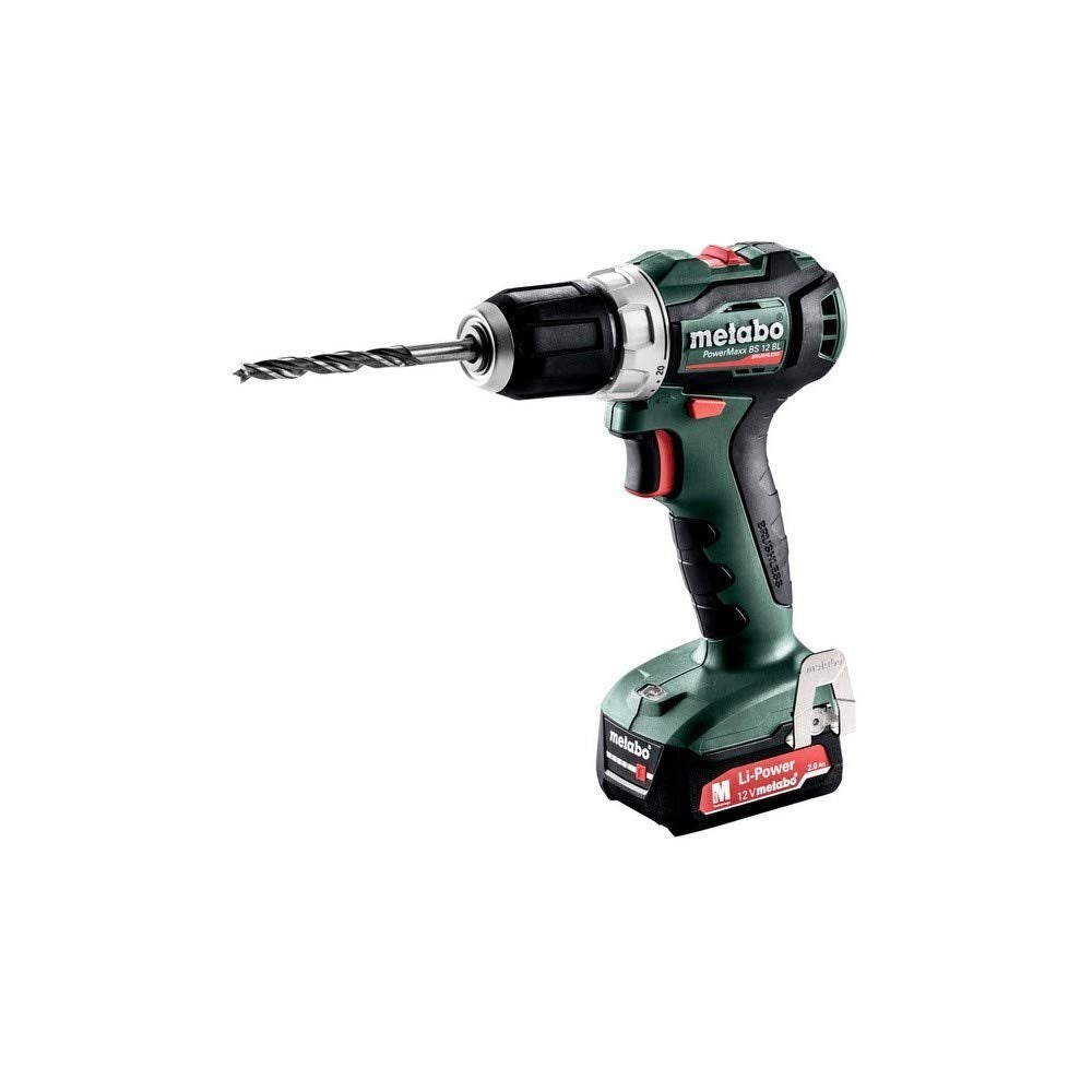Metabo Akku-Bohrschrauber PowerMaxx BS 12 BL (601038500) 12V 2x Li-Ion; Ladegerät SC 30; metaBOX 118