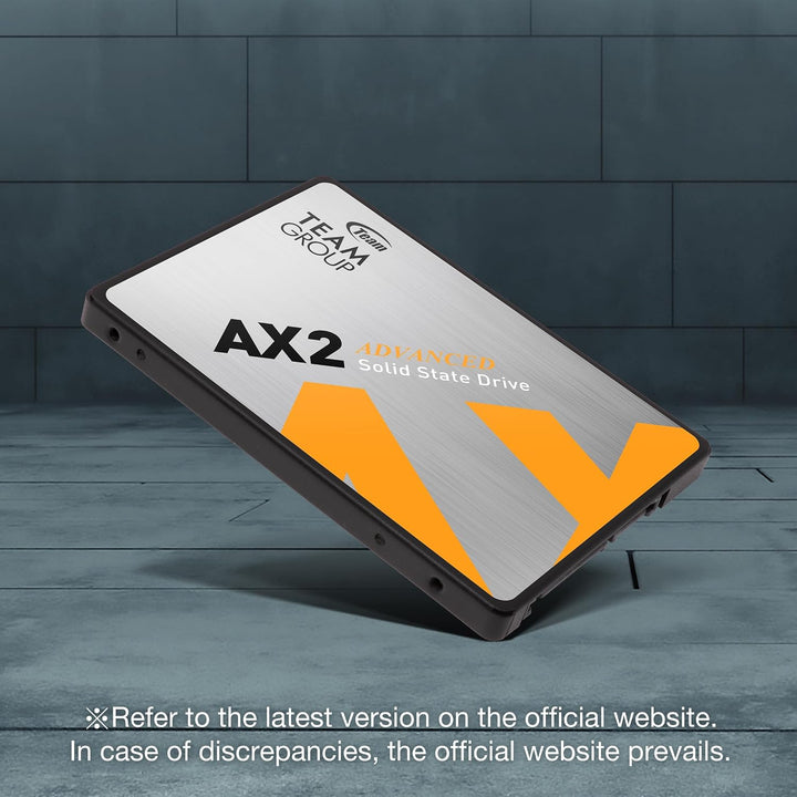 TEAMGROUP AX2 256GB 3D NAND TLC 2,5 Zoll SATA III interne Solid State Drive SSD (Lesegeschwindigkeit
