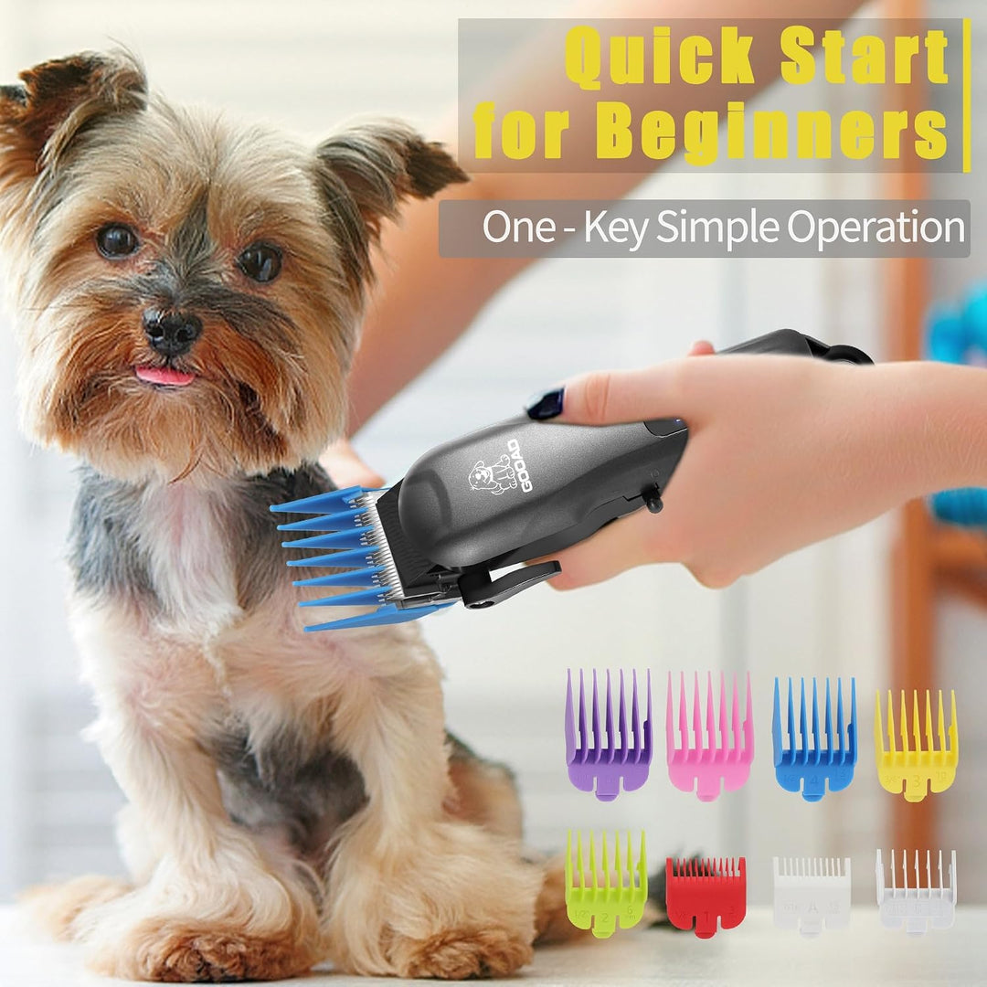 Hunde-Schermaschine für die Fellpflege, Hundepflegeset für schwere, dicke Haare und Mäntel, geräusch