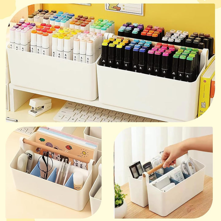 Tragbare Aufbewahrungsbox, Box Organizer in Bad Küche, Weisser Mehrzweck-Caddy Organizer, Wasserdich