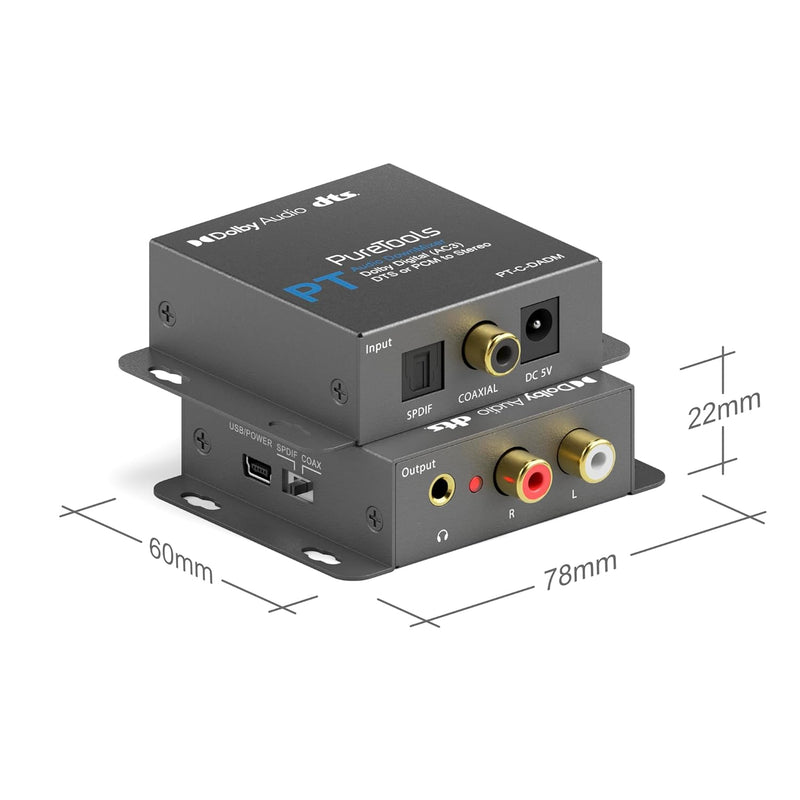 PureTools Digital/Analog Wandler, Audio Konverter, Dolby/DTS DownMixer, Dolby Digital (AC3), DTS ode