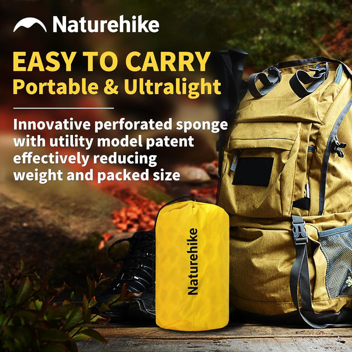 Naturehike Isomatte Selbstaufblasend Outdoor Camping Selbstaufblasende Isomatte – 3,5cm Dick mit Kle
